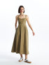 LC Waikiki Women's Heart Collar Plain Dress